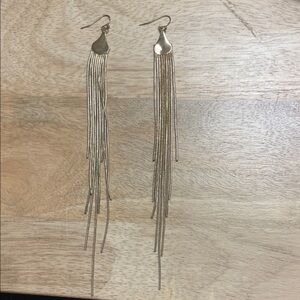 Elegant Gold Tassel Earrings
